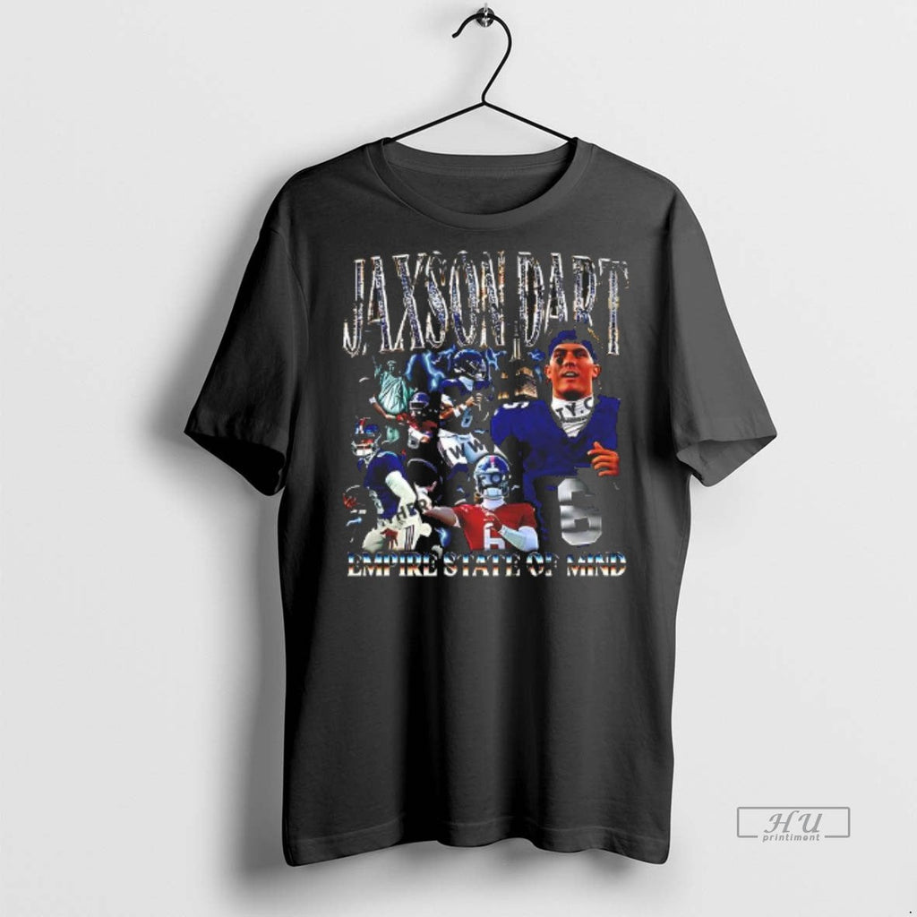 Officials New York Giants Jaxson Dart Empire State Of - Adult & Kids T-Shirts, Sweatshirts & Hoodies apparel design preview 1