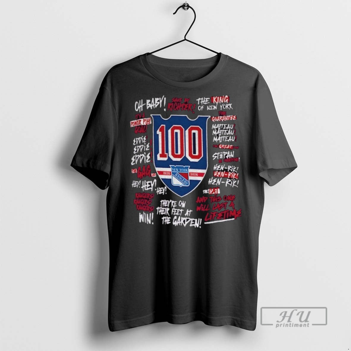 Officials New York Rangers 100 Years Oh Baby The King - Adult & Kids T-Shirts, Sweatshirts & Hoodies apparel design preview 1
