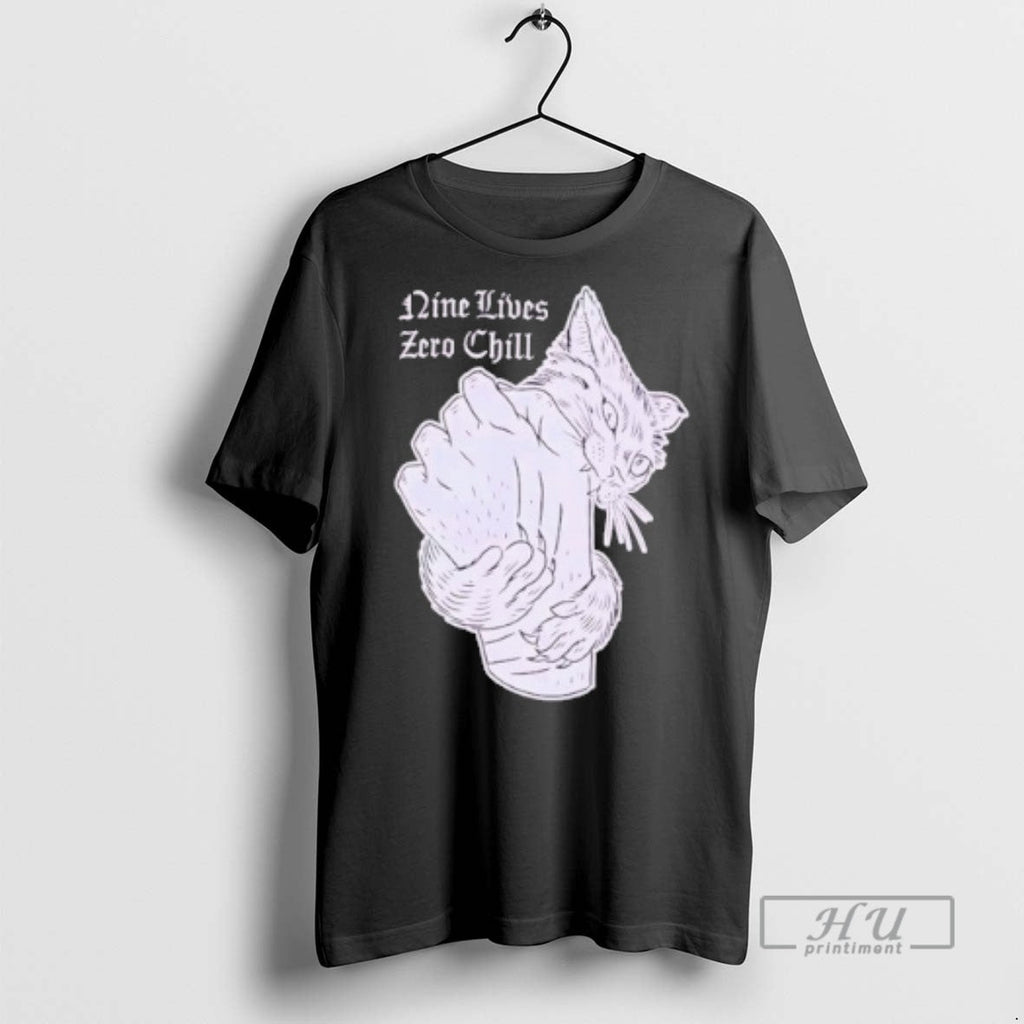 Officials Nine Lives Zero Chill Cat - Adult & Kids T-Shirts, Sweatshirts & Hoodies apparel design preview 1