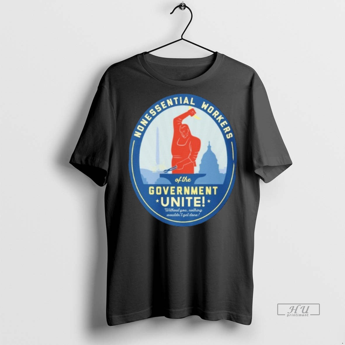 Officials Nonessential Workers Of The Government - Adult & Kids T-Shirts, Sweatshirts & Hoodies apparel design preview 1