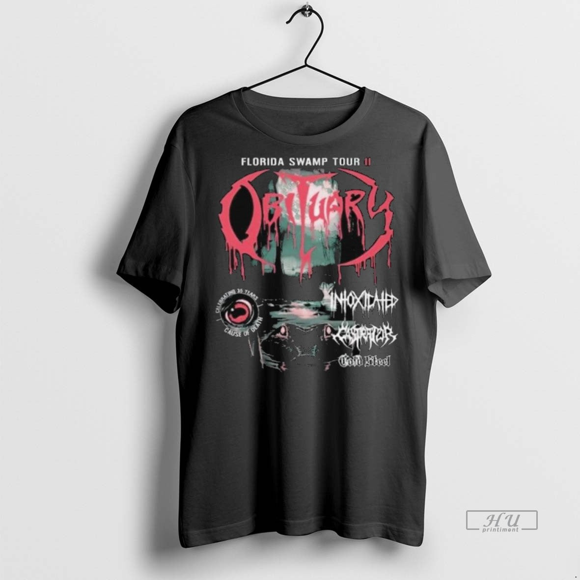 Officials Obituary Florida Swamp Tour Ii 2025 Long - Adult & Kids T-Shirts, Sweatshirts & Hoodies apparel design preview 1