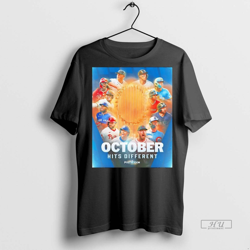 Officials October Hits Different 2025 Postseason - Adult & Kids T-Shirts, Sweatshirts & Hoodies apparel design preview 1