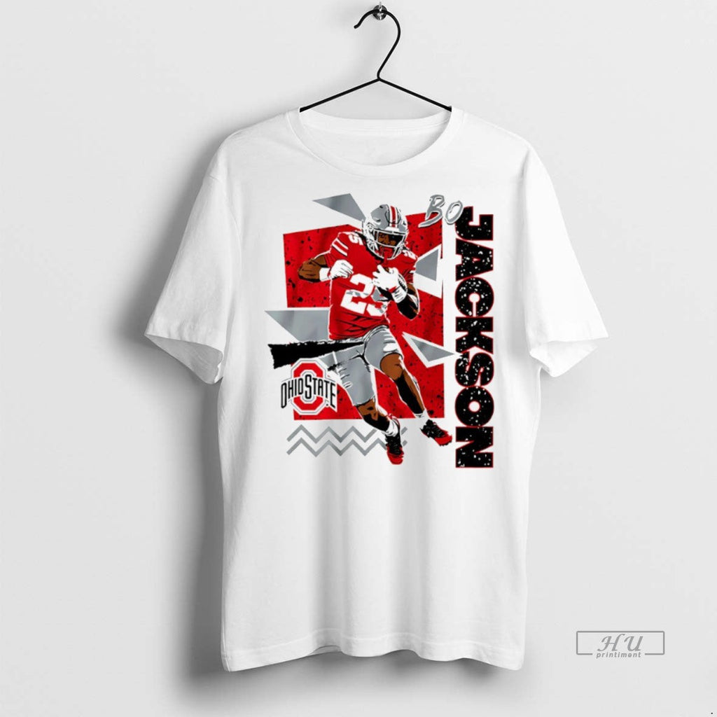 Officials Ohio State Bukeyes Football Bo Jackson 90s - Adult & Kids T-Shirts, Sweatshirts & Hoodies apparel design preview 1