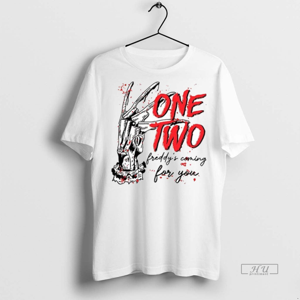 Officials One Two Freddys Coming For You Halloween - Adult & Kids T-Shirts, Sweatshirts & Hoodies apparel design preview 1