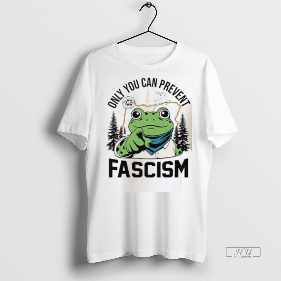 Officials Only You Can Prevent Fascism Portland Frog - Adult & Kids T-Shirts, Sweatshirts & Hoodies apparel design preview 1