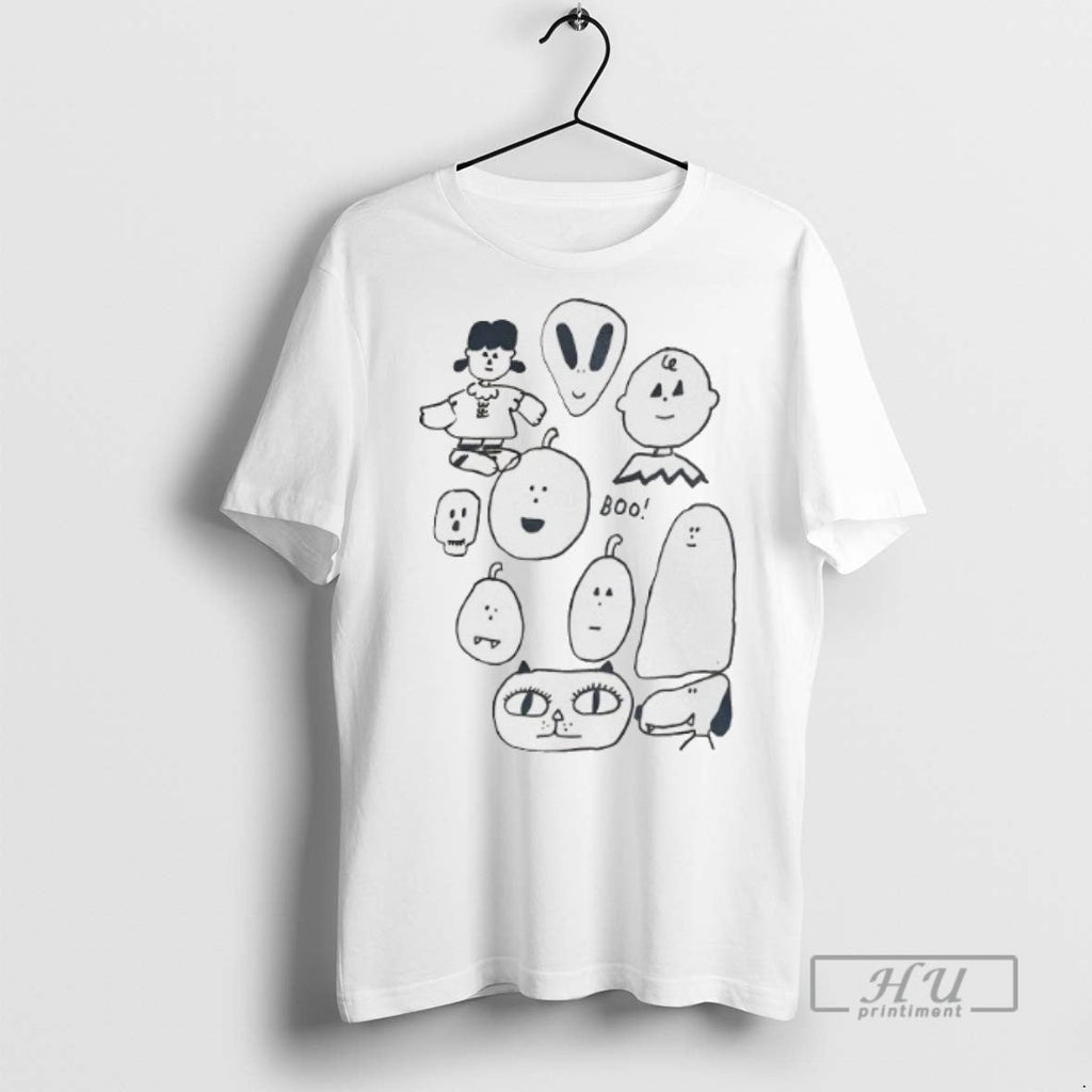 Officials Peanuts Characters X Alien Boo - Adult & Kids T-Shirts, Sweatshirts & Hoodies apparel design preview 1