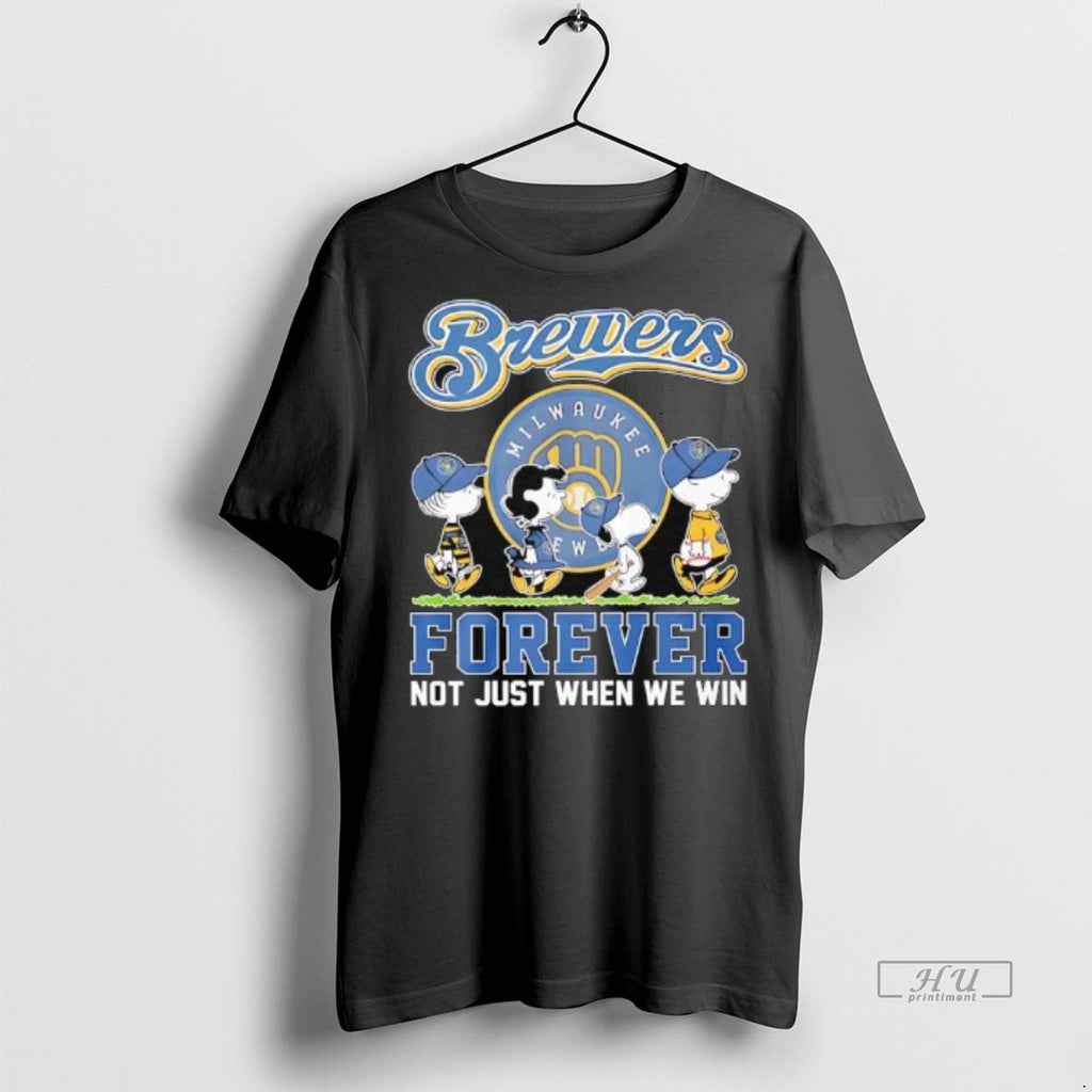 Officials Peanuts Comic X Milwaukee Brewers Forever - Adult & Kids T-Shirts, Sweatshirts & Hoodies apparel design preview 1