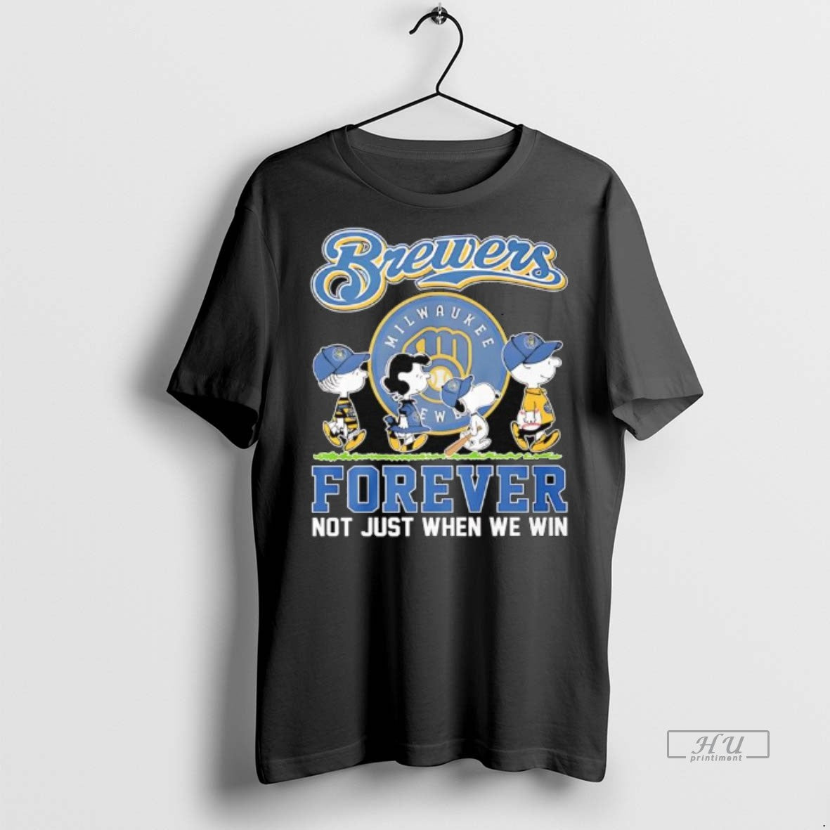 Officials Peanuts Comic X Milwaukee Brewers Forever - Adult & Kids T-Shirts, Sweatshirts & Hoodies apparel design preview 1