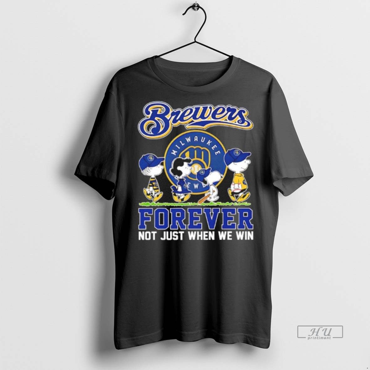 Officials Peanuts X Milwaukee Brewers October Forever - Adult & Kids T-Shirts, Sweatshirts & Hoodies apparel design preview 1