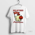 Officials Philadelphia Phillies Halloween Ghost Red - Adult & Kids T-Shirts, Sweatshirts & Hoodies apparel design preview 1