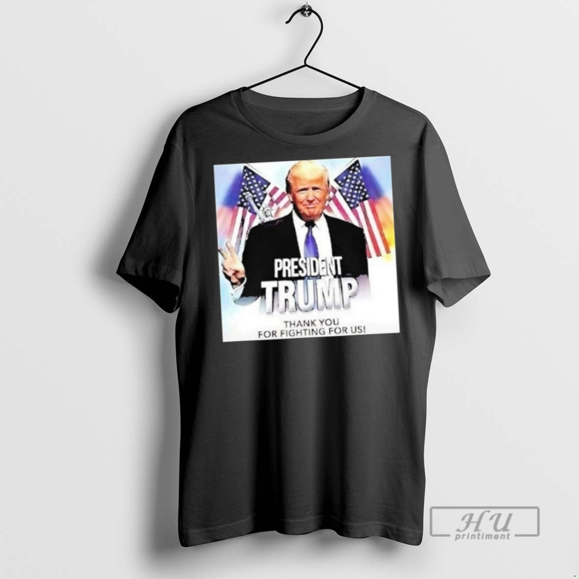 Officials President Trump Thank You For Fighting Us - Adult & Kids T-Shirts, Sweatshirts & Hoodies apparel design preview 1