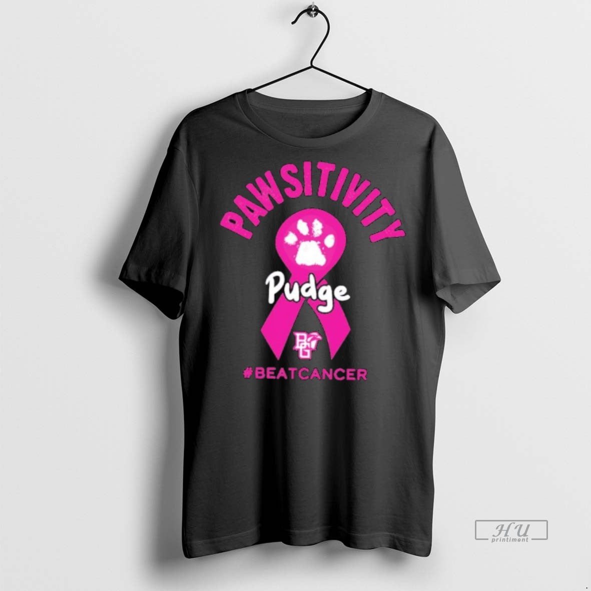 Officials Pudge The Cat Breast Cancer Awareness Pink - Adult & Kids T-Shirts, Sweatshirts & Hoodies apparel design preview 1