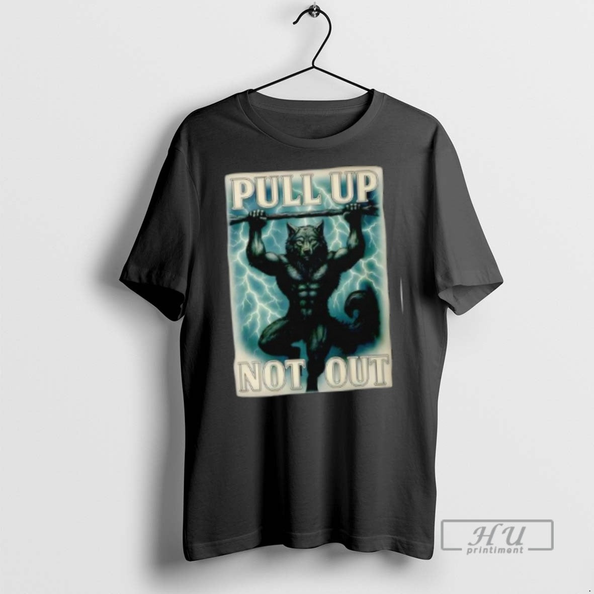Officials Pull Up Not Out Wolf Graphic - Adult & Kids T-Shirts, Sweatshirts & Hoodies apparel design preview 1