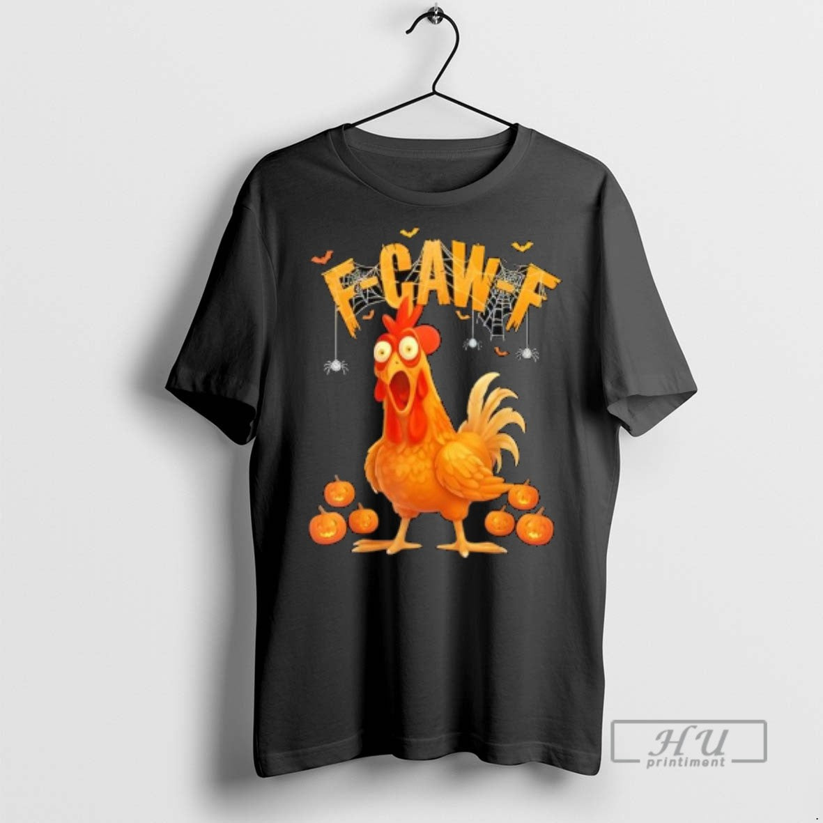 Officials Pumpkin Chicken F Caw Funny Halloween - Adult & Kids T-Shirts, Sweatshirts & Hoodies apparel design preview 1