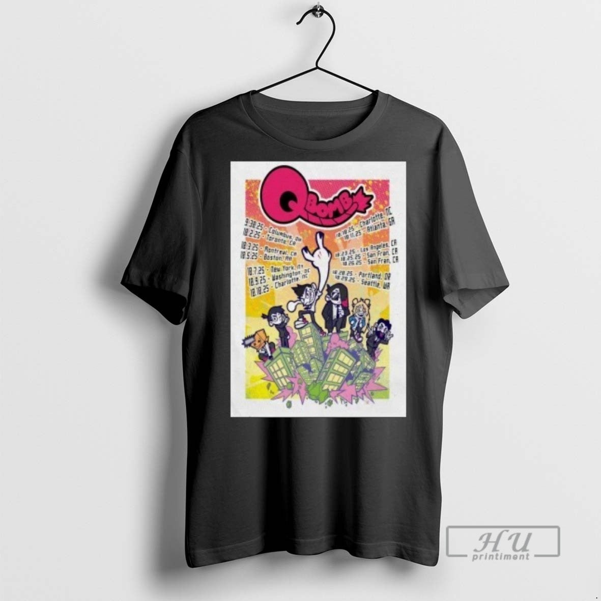 Officials Qbomb Tour 2025 - Adult & Kids T-Shirts, Sweatshirts & Hoodies apparel design preview 1