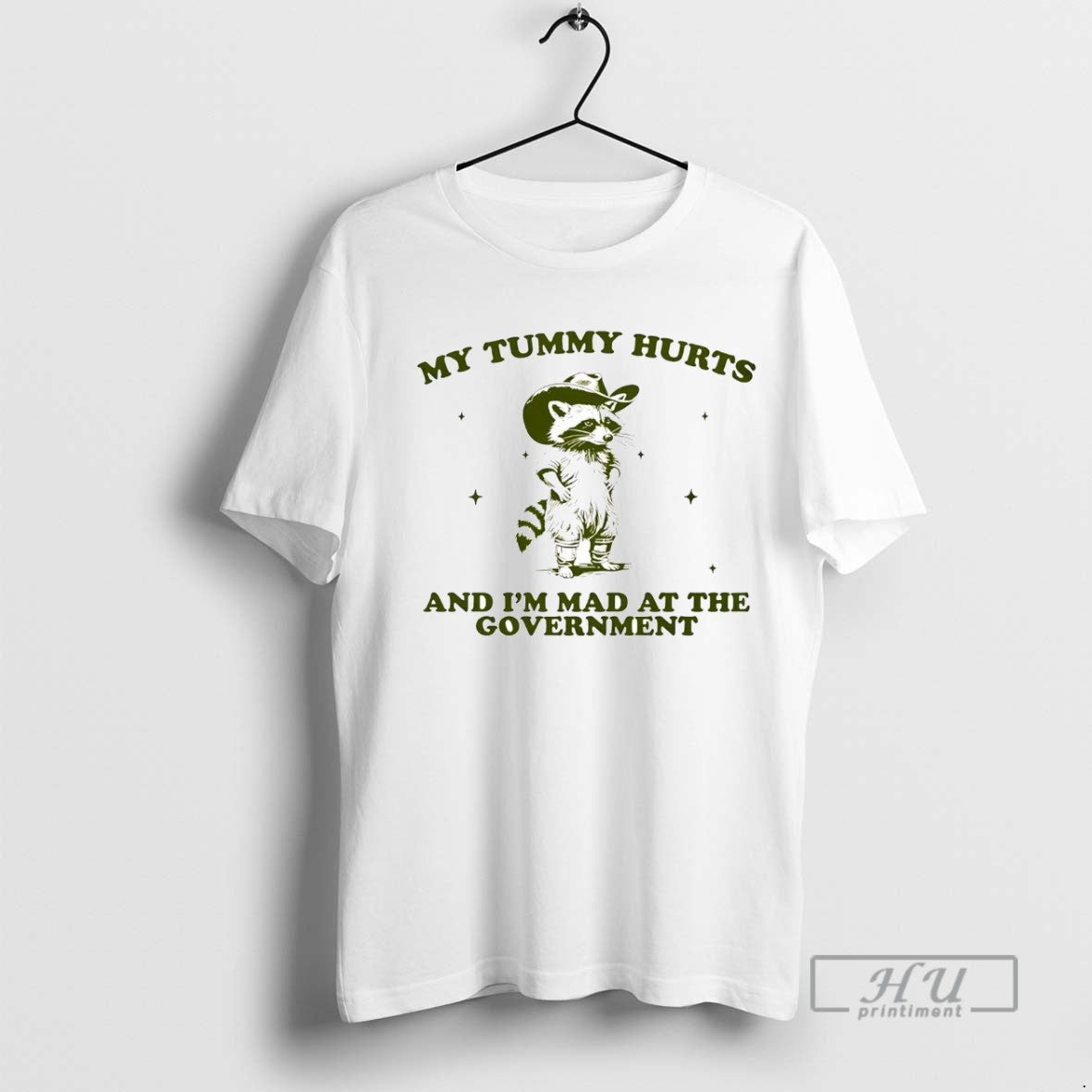 Officials Raccoon My Tummy Hurts And Im Mad At The - Adult & Kids T-Shirts, Sweatshirts & Hoodies apparel design preview 1