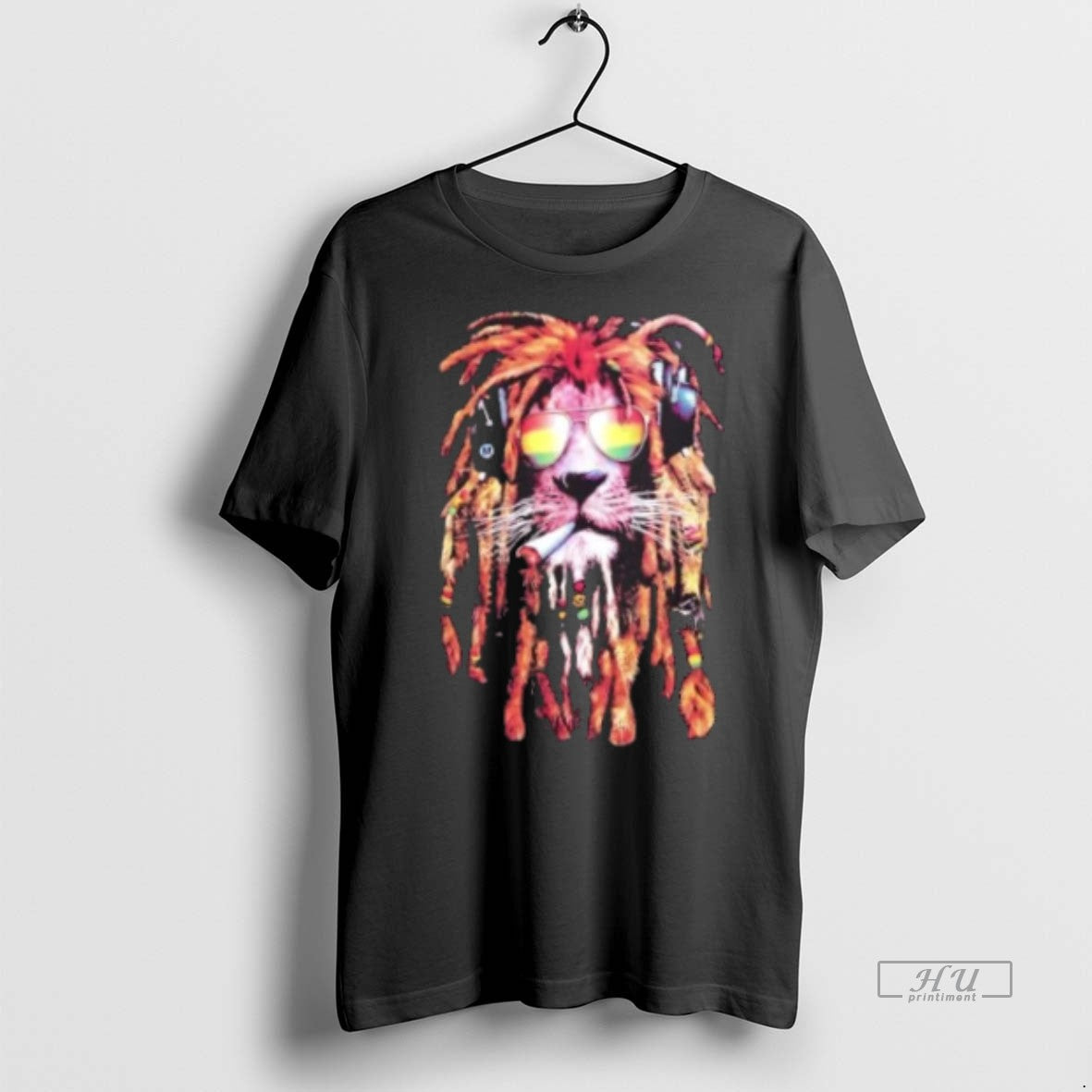 Officials Rasta Lion Reggae Vibes Cool Dreadlock - Adult & Kids T-Shirts, Sweatshirts & Hoodies apparel design preview 1