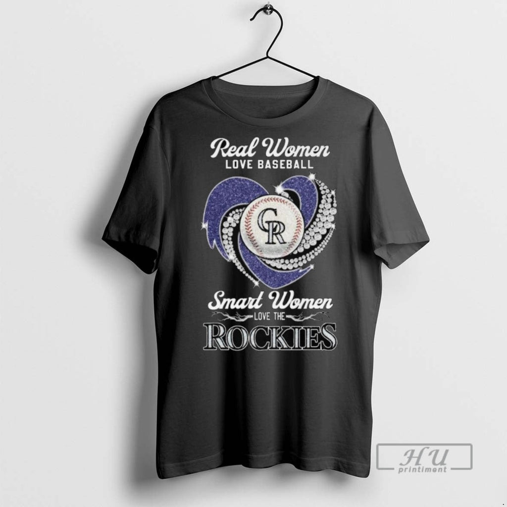 Officials Real Women Love Baseball Smart The Colorado - Adult & Kids T-Shirts, Sweatshirts & Hoodies apparel design preview 1