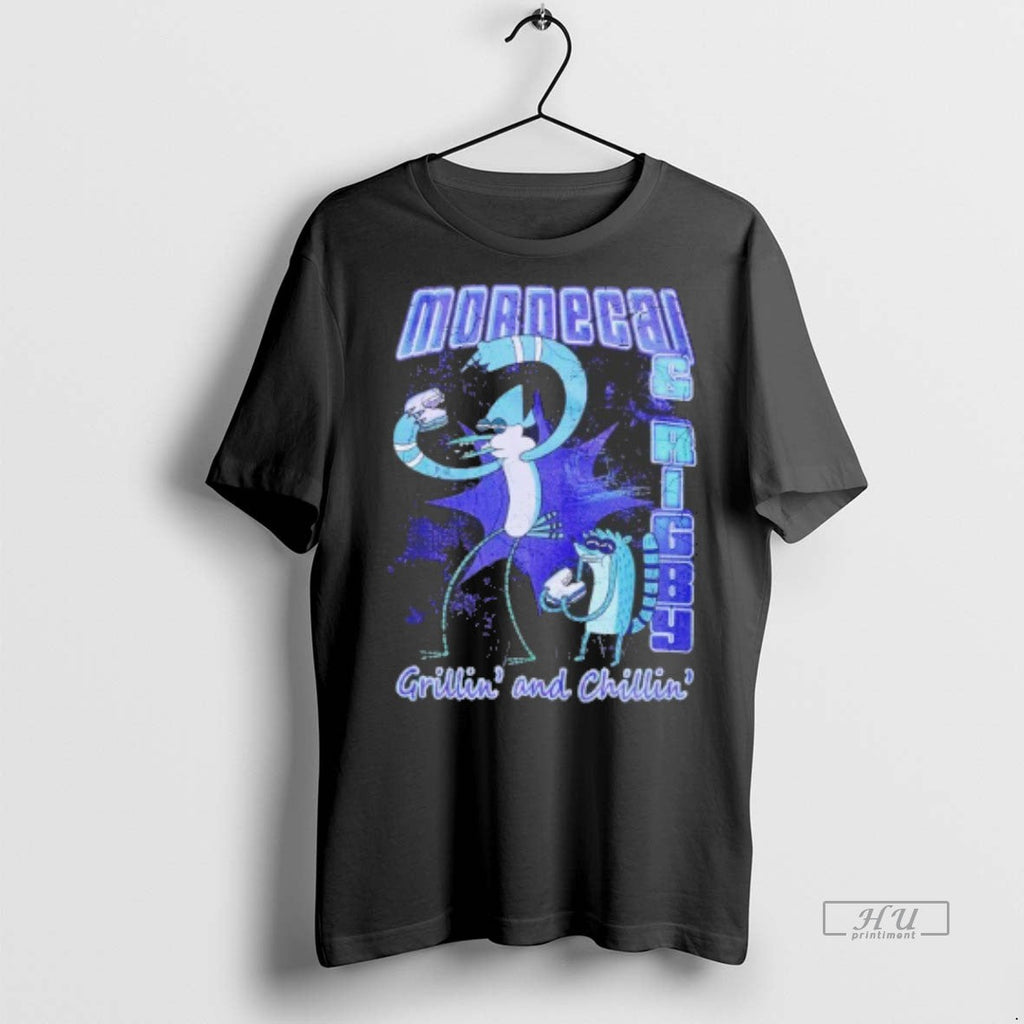 Officials Regular Show Mordecai Rigby Grillin Sweater - Adult & Kids T-Shirts, Sweatshirts & Hoodies apparel design preview 1