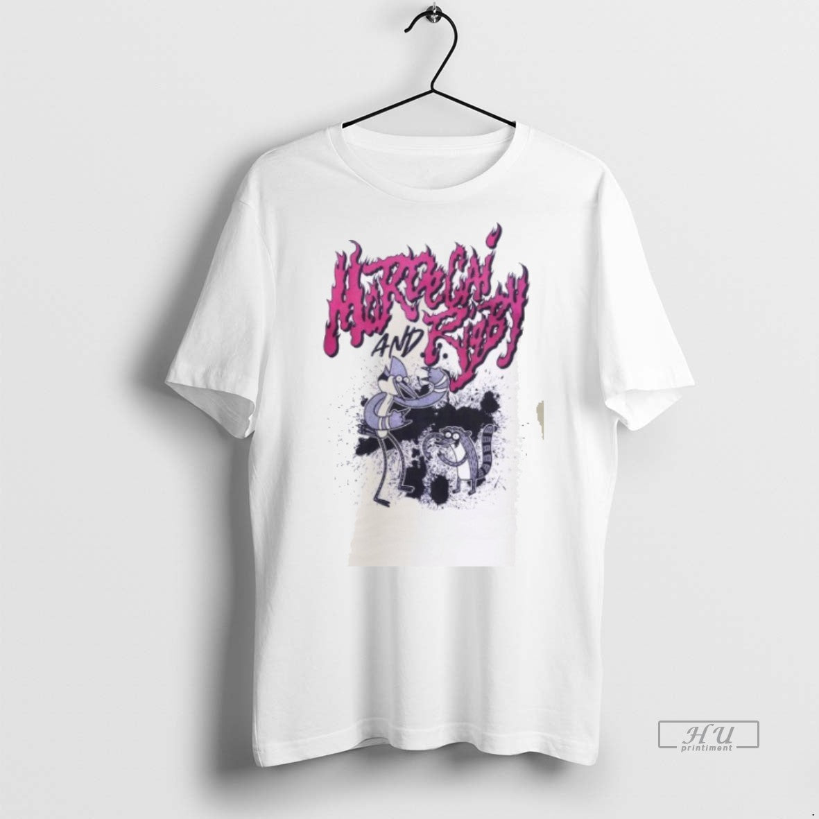 Officials Regular Show Mordecai And Rigby Flame - Adult & Kids T-Shirts, Sweatshirts & Hoodies apparel design preview 1