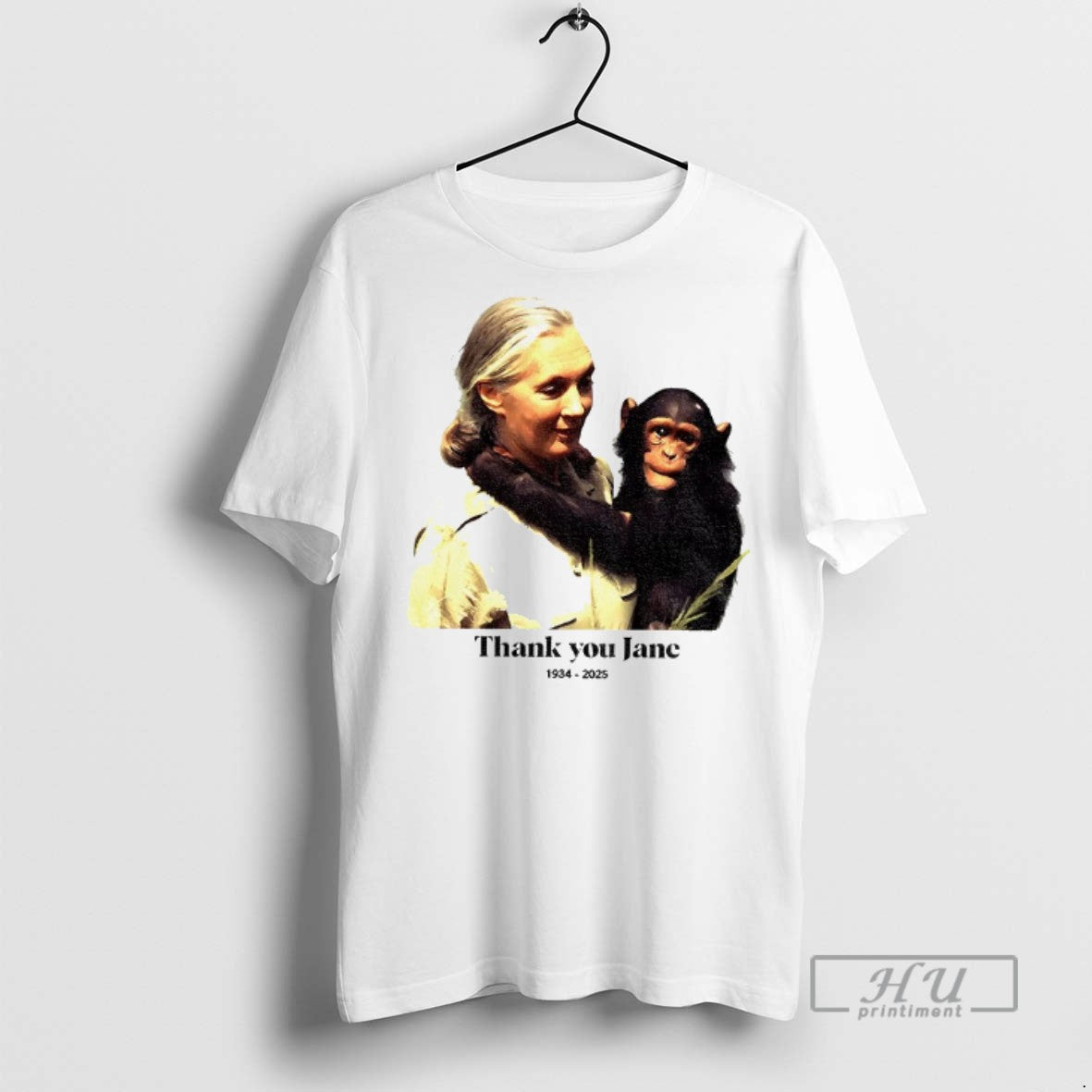 Officials Remember Jane Goodall Thank You Rip 1934 - Adult & Kids T-Shirts, Sweatshirts & Hoodies apparel design preview 1