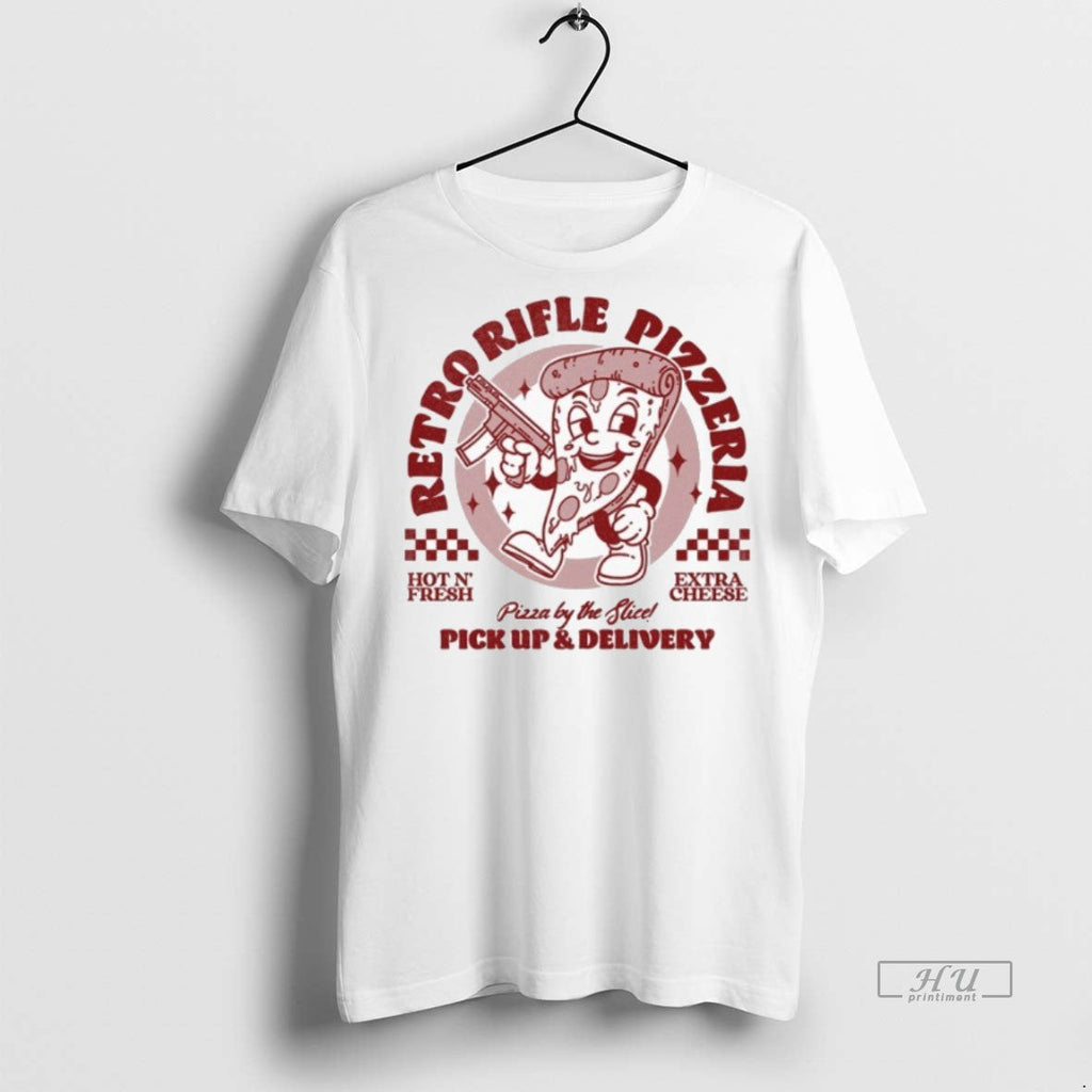 Officials Retro Rifle Pizzeria Pick Up And Delivery - Adult & Kids T-Shirts, Sweatshirts & Hoodies apparel design preview 1