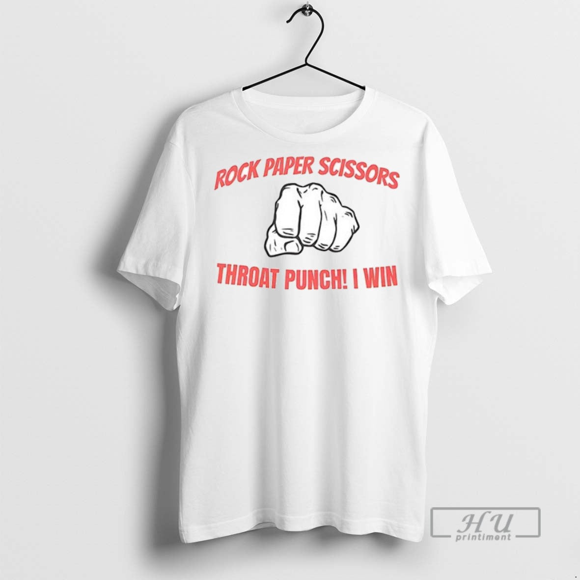 Officials Rock Paper Scissors Throat Punch I Win - Adult & Kids T-Shirts, Sweatshirts & Hoodies apparel design preview 1