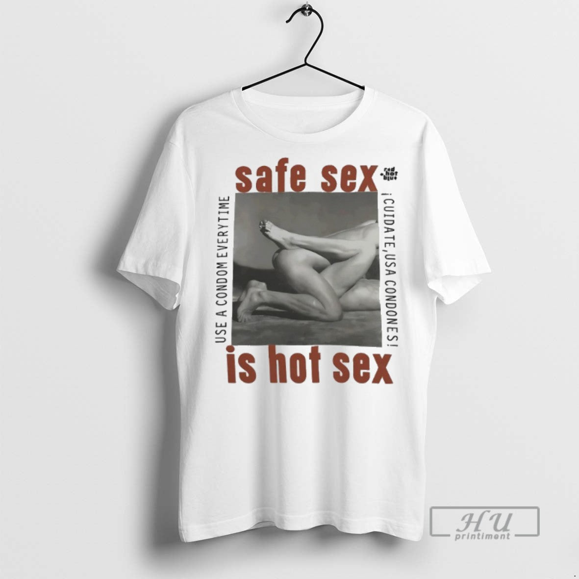 Officials Safe Sex Is Hot 1990 Steven Meisel Aids - Adult & Kids T-Shirts, Sweatshirts & Hoodies apparel design preview 1