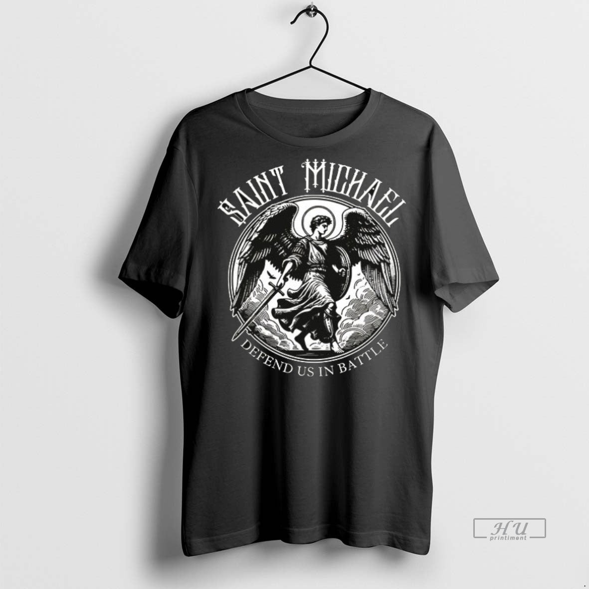 Officials Saint Michael Defend Us In Battle Ceramic - Adult & Kids T-Shirts, Sweatshirts & Hoodies apparel design preview 1
