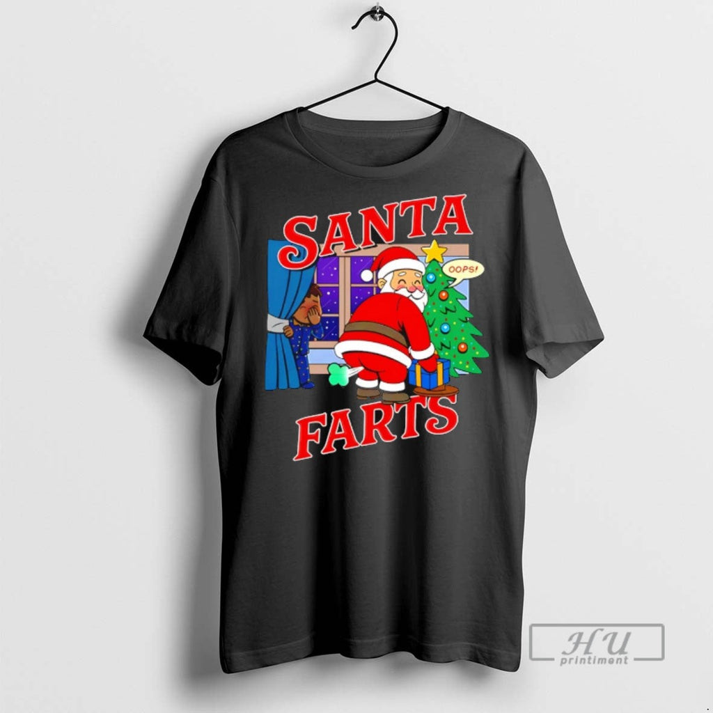 Officials Santa Claus Farts Christmas Meme - Adult & Kids T-Shirts, Sweatshirts & Hoodies apparel design preview 1