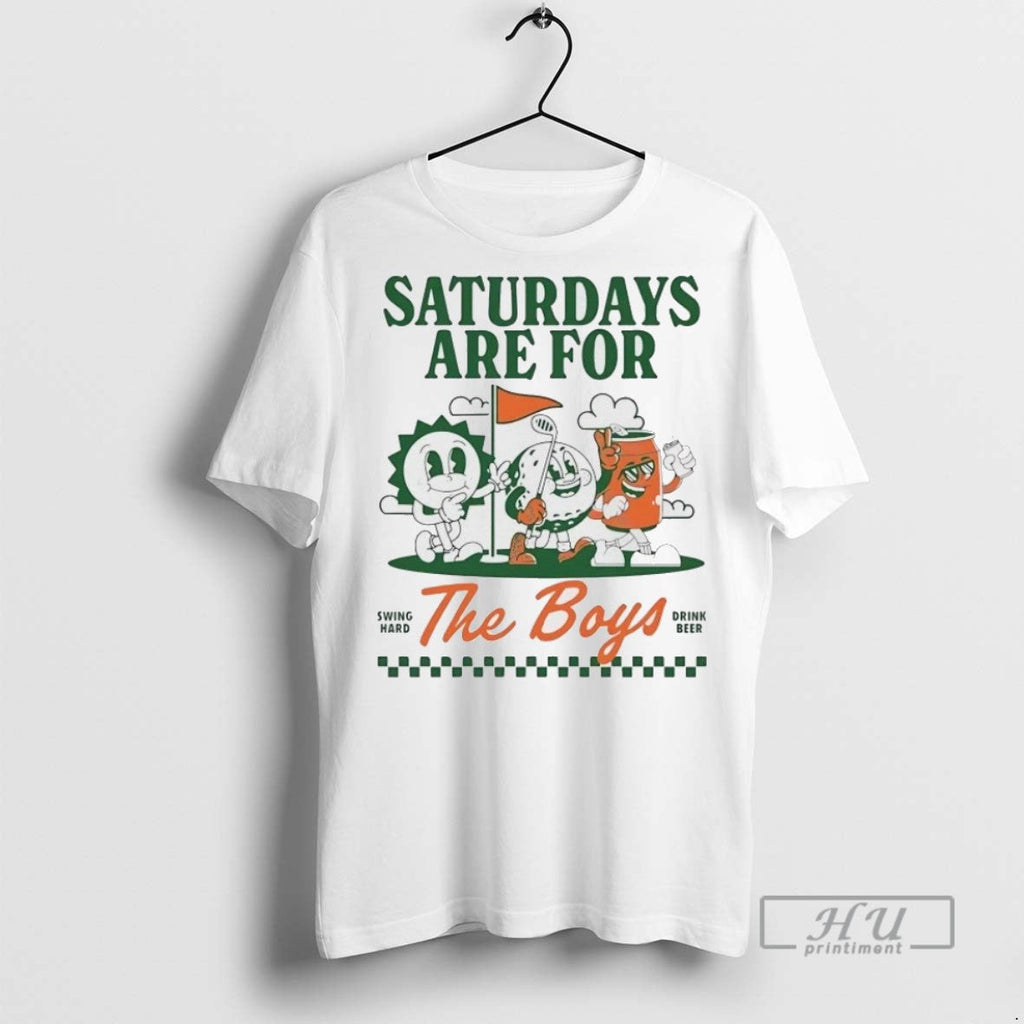 Officials Saturdays Are For The Boys Swing Hard Drink - Adult & Kids T-Shirts, Sweatshirts & Hoodies apparel design preview 1
