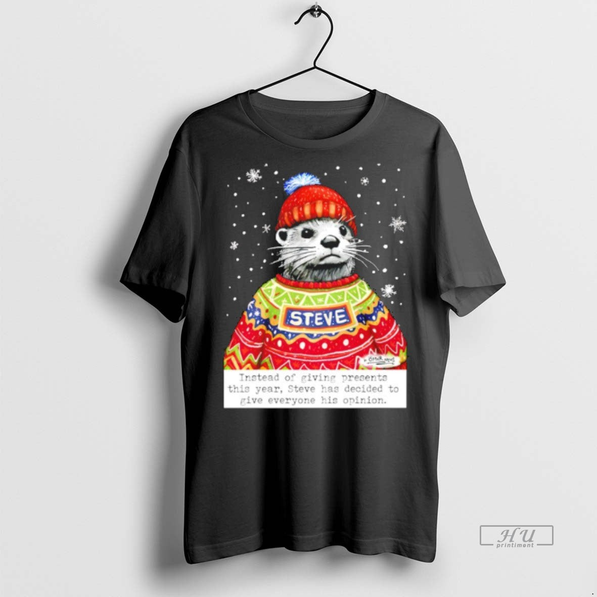 Officials Sea Otter Steve Christmas Instead Of Giving - Adult & Kids T-Shirts, Sweatshirts & Hoodies apparel design preview 1