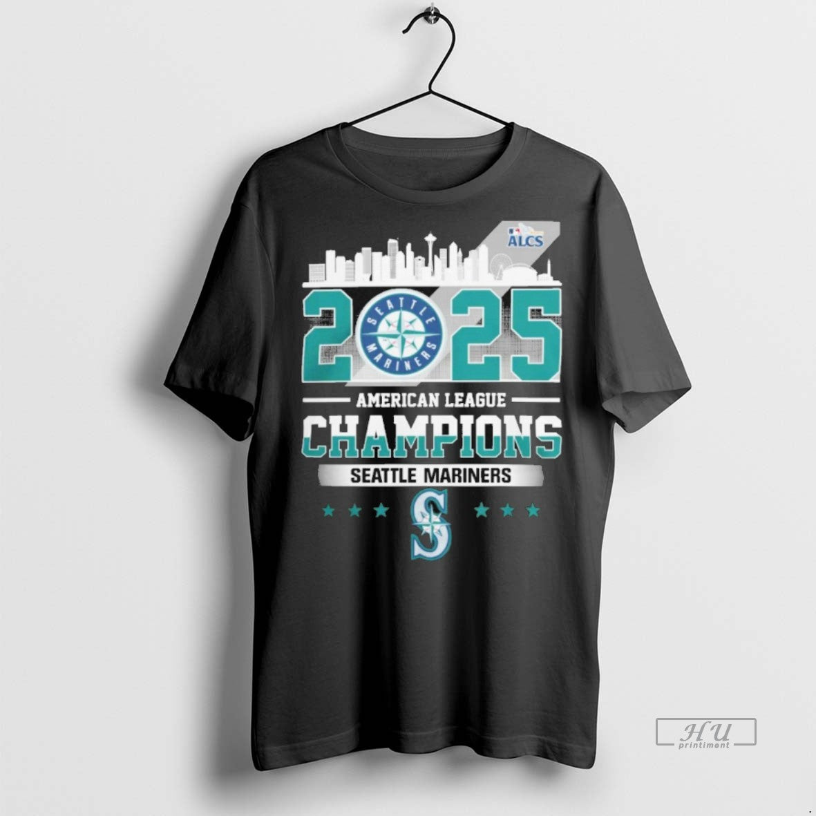 Officials Seattle Mariners 2025 American League - Adult & Kids T-Shirts, Sweatshirts & Hoodies apparel design preview 1