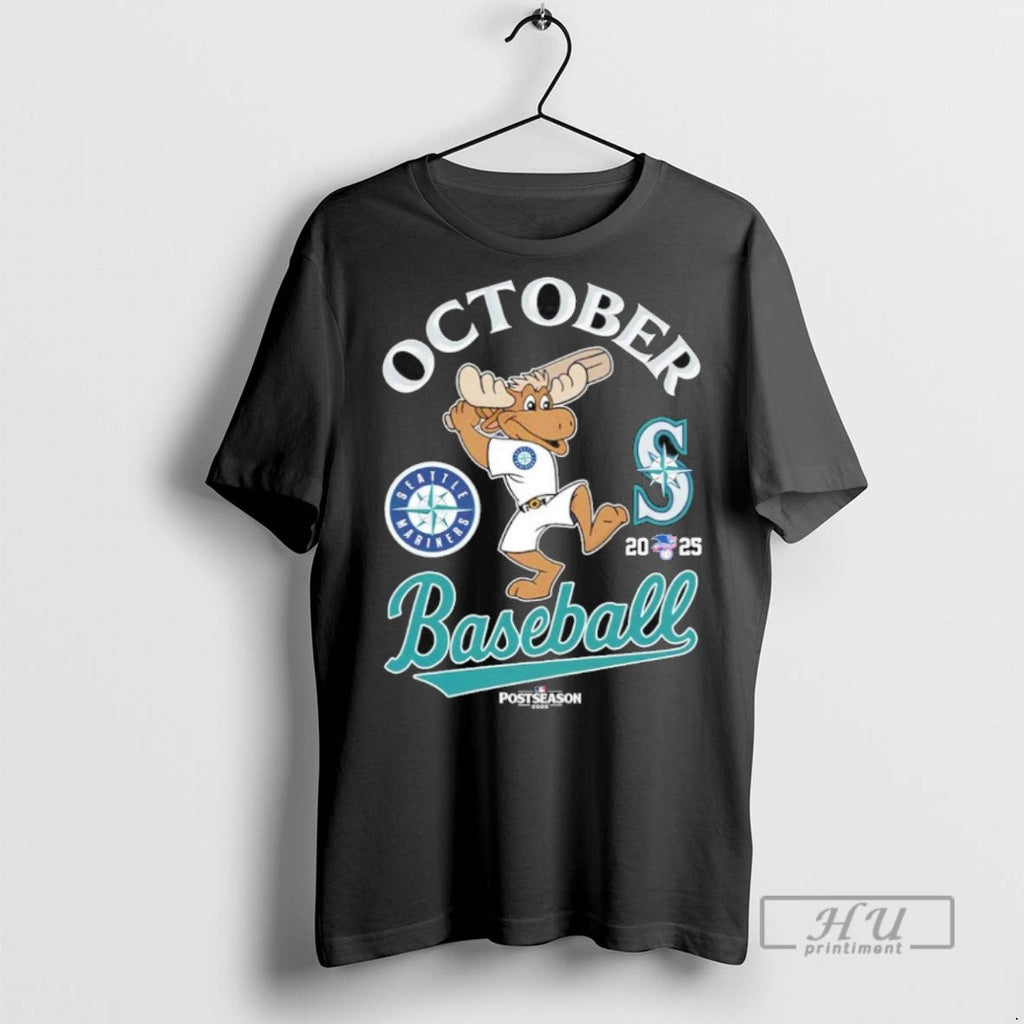 Officials Seattle Mariners October Baseball 2025 Mlb - Adult & Kids T-Shirts, Sweatshirts & Hoodies apparel design preview 1