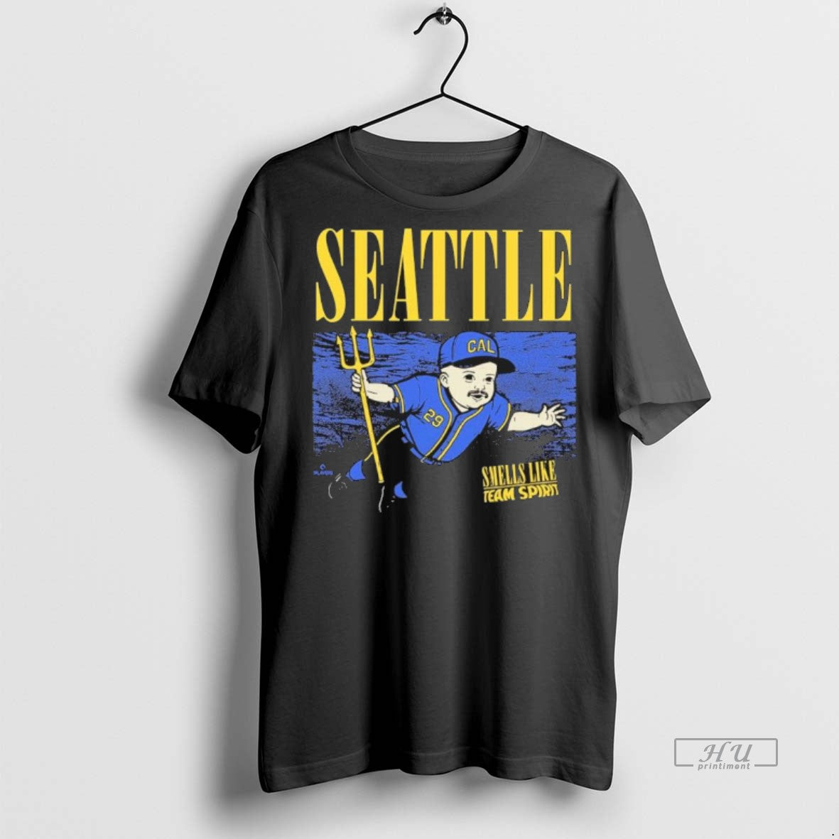 Officials Seattle Smells Like Team Spirit Cal Raleigh - Adult & Kids T-Shirts, Sweatshirts & Hoodies apparel design preview 1