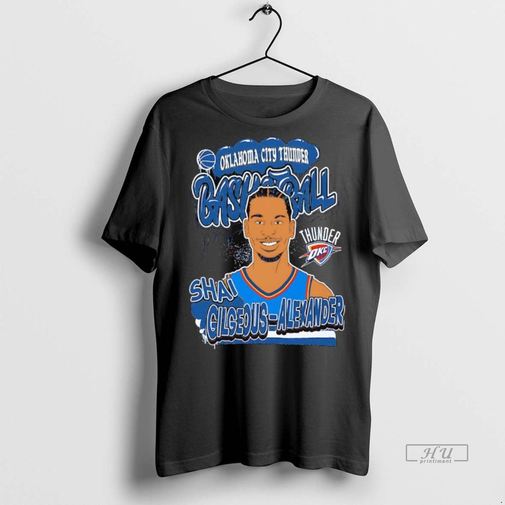 Officials Shai Gilgeous Alexander Portrait Caricature - Adult & Kids T-Shirts, Sweatshirts & Hoodies apparel design preview 1