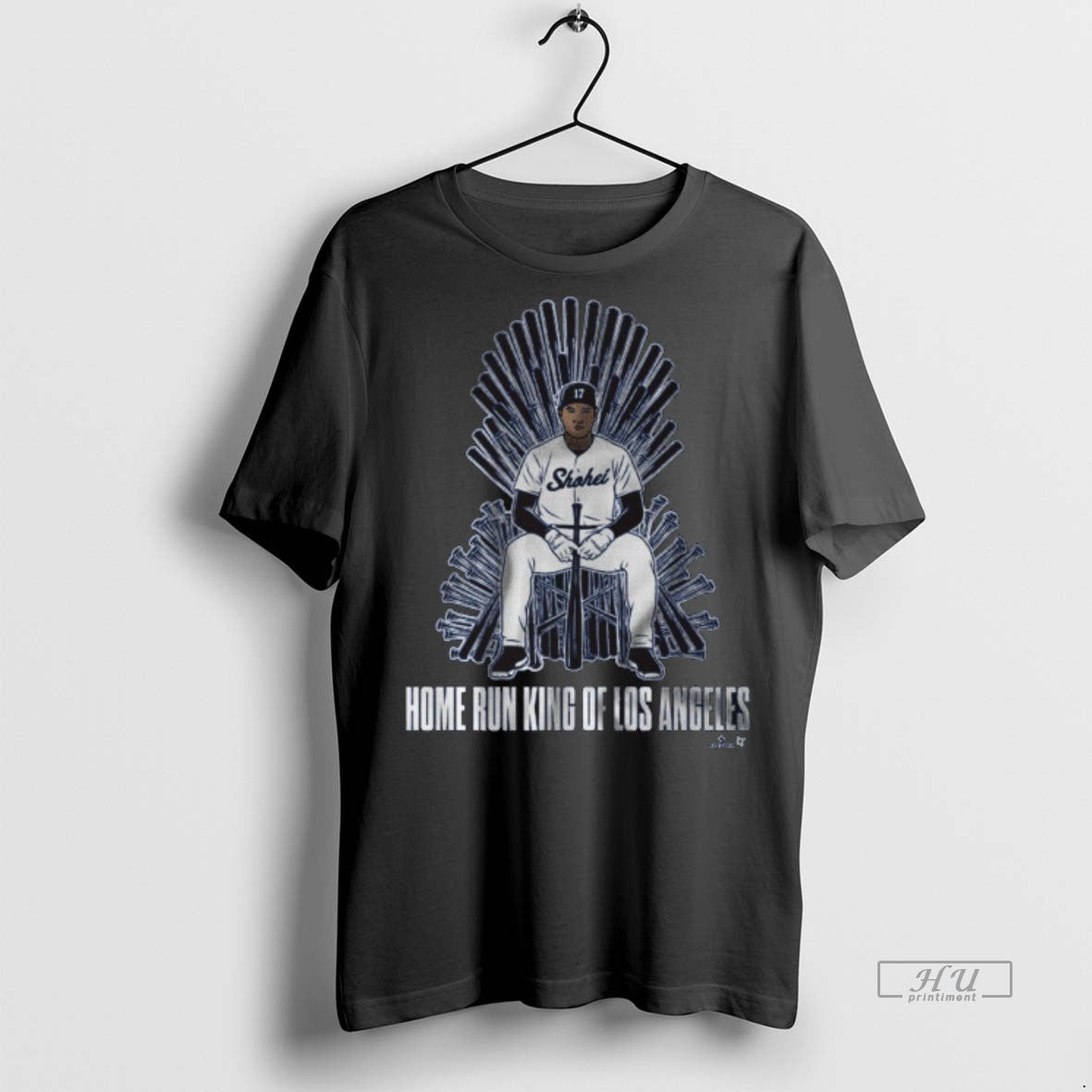 Officials Shohei Ohtani Home Run King Of Los Angeles - Adult & Kids T-Shirts, Sweatshirts & Hoodies apparel design preview 1