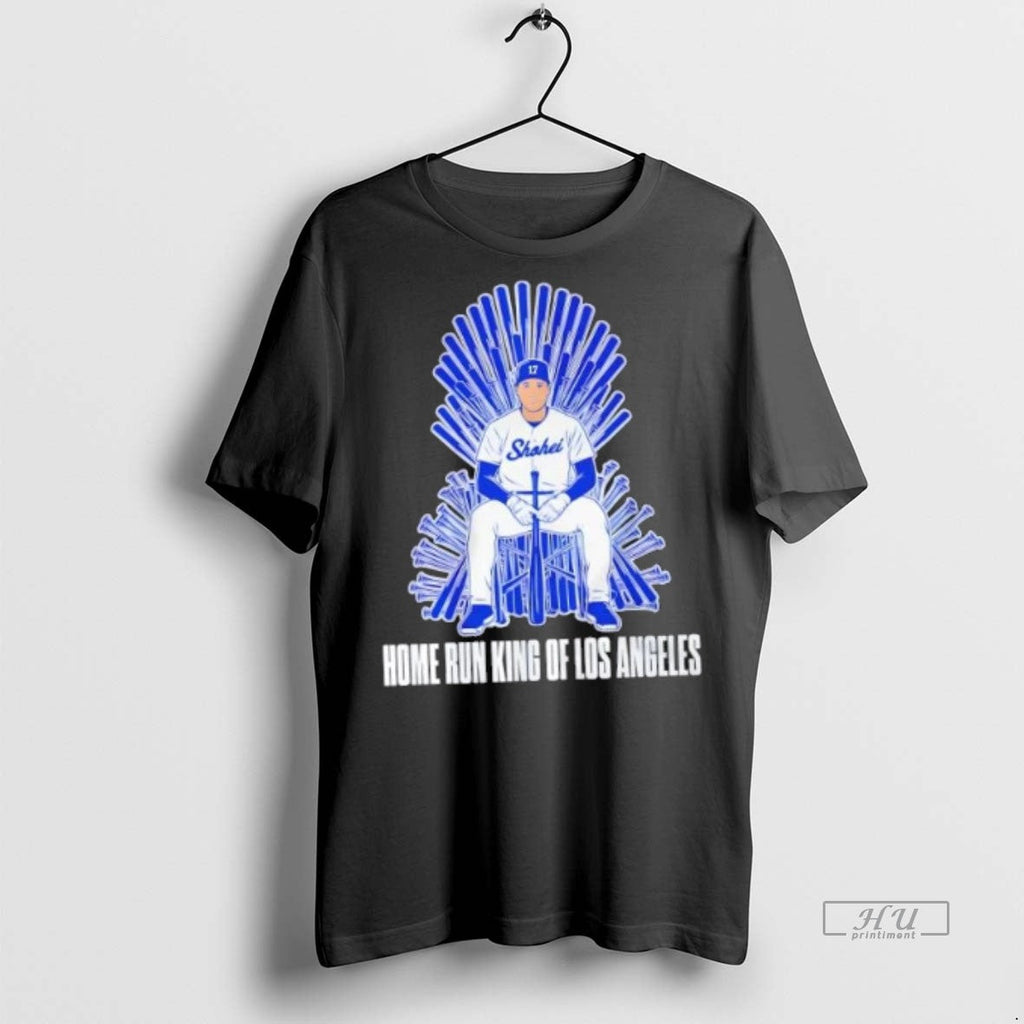 Officials Shohei Ohtani Home Run King Of Los Angeles - Adult & Kids T-Shirts, Sweatshirts & Hoodies apparel design preview 1