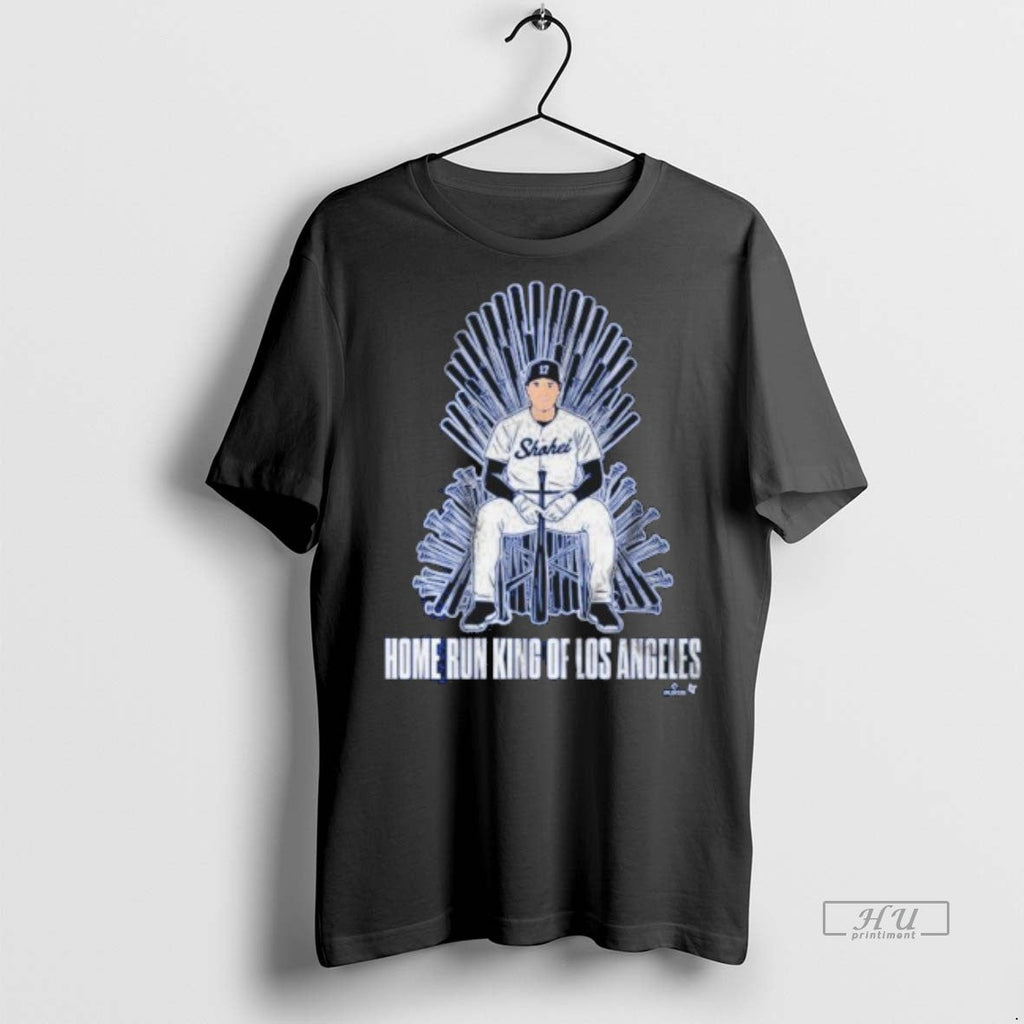 Officials Shohei Ohtani Home Run King Of Los Angeles - Adult & Kids T-Shirts, Sweatshirts & Hoodies apparel design preview 1