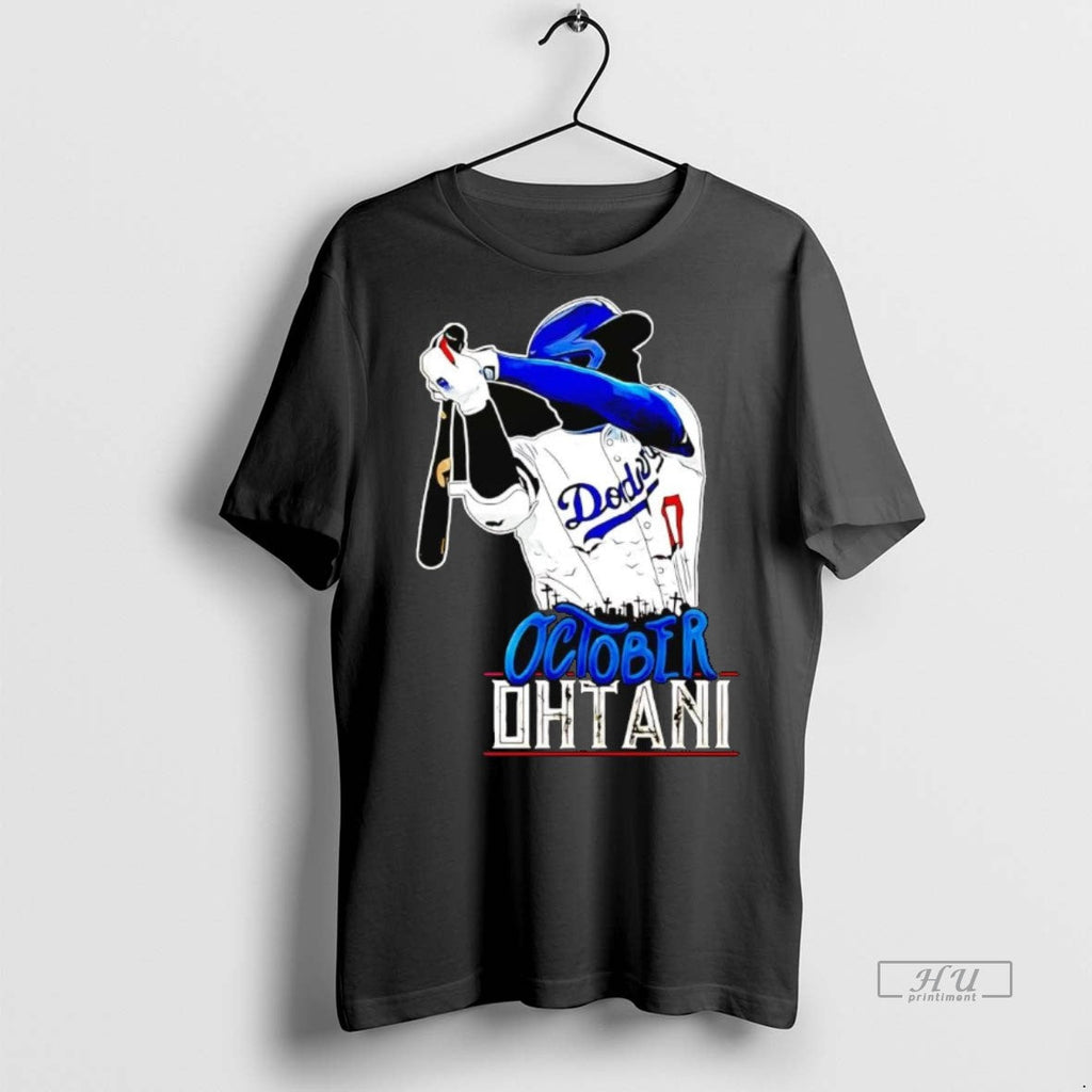 Officials Shohei Ohtani Batting Dodgers October - Adult & Kids T-Shirts, Sweatshirts & Hoodies apparel design preview 1