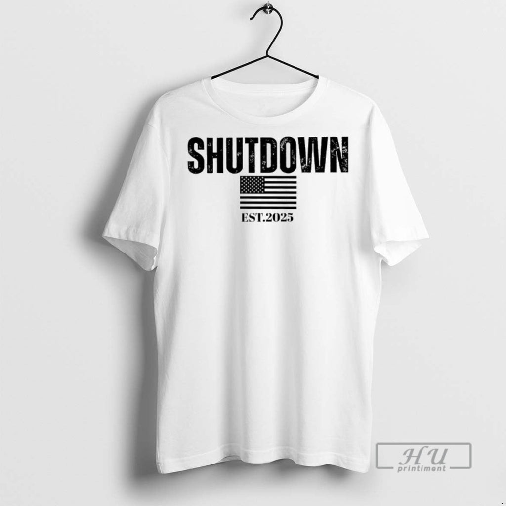 Officials Shutdown 2025 American Flag - Adult & Kids T-Shirts, Sweatshirts & Hoodies apparel design preview 1
