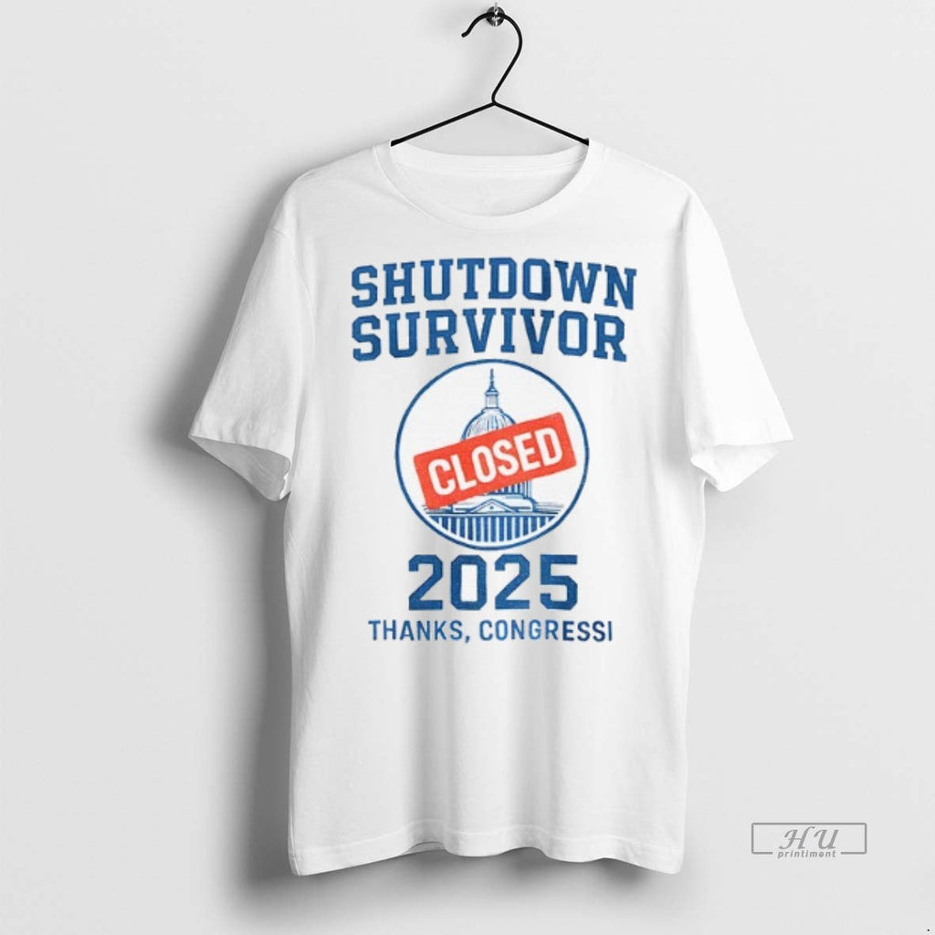 Officials Shutdown Survivor White House Closed 2025 - Adult & Kids T-Shirts, Sweatshirts & Hoodies apparel design preview 1