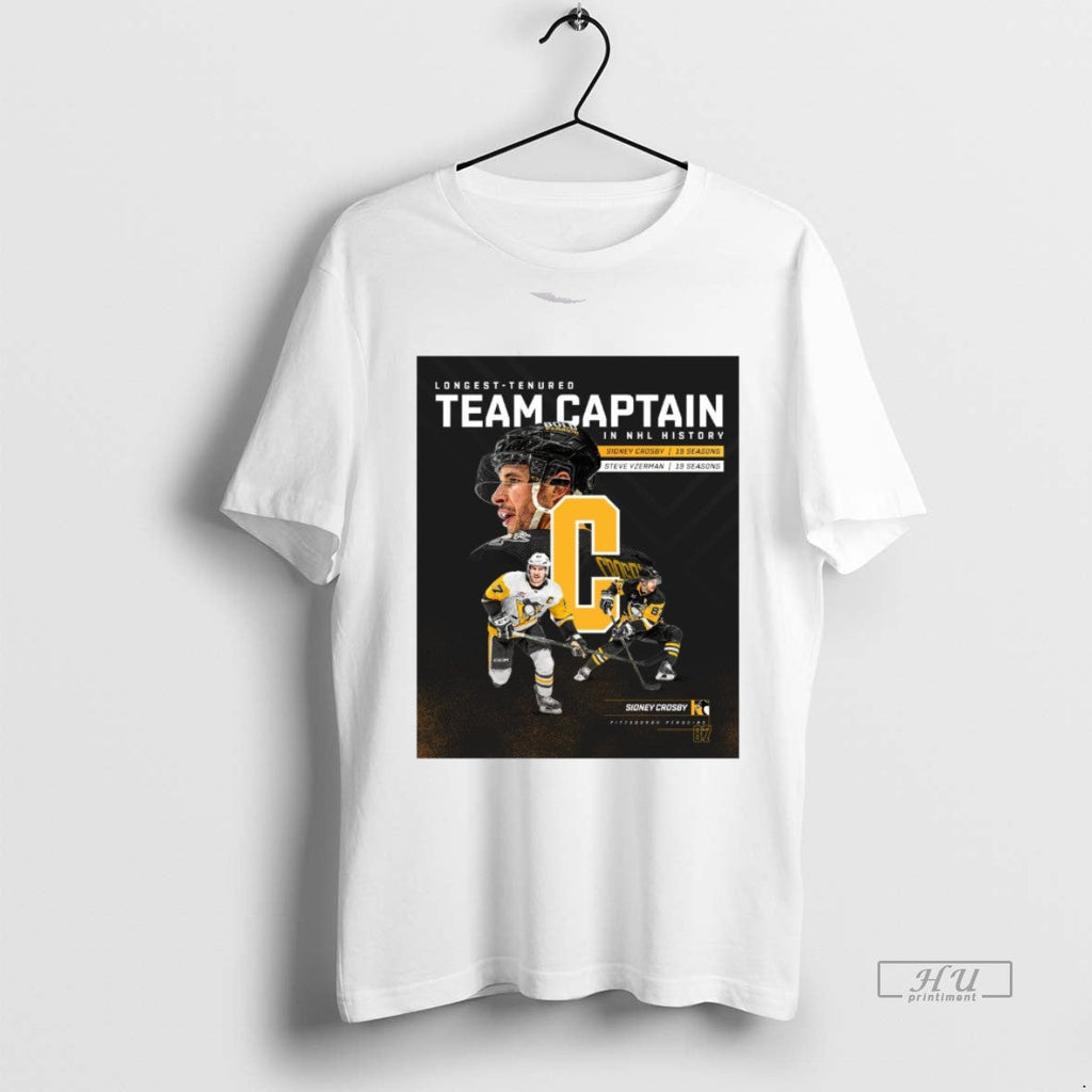 Officials Sidney Crosby Longest Tenured Team Captain - Adult & Kids T-Shirts, Sweatshirts & Hoodies apparel design preview 1