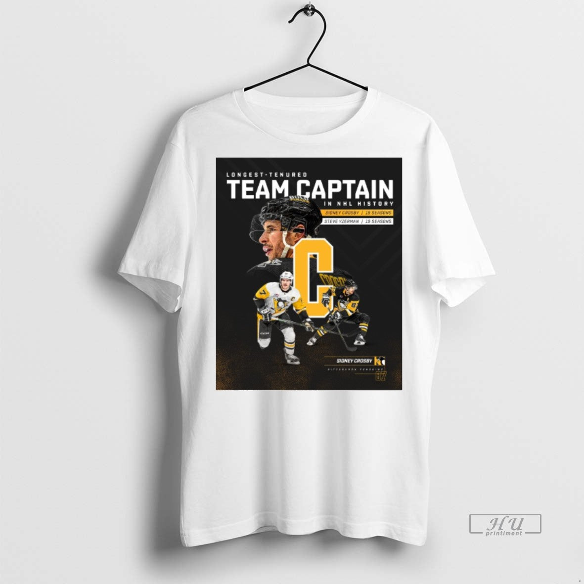Officials Sidney Crosby Longest Tenured Team Captain - Adult & Kids T-Shirts, Sweatshirts & Hoodies apparel design preview 1