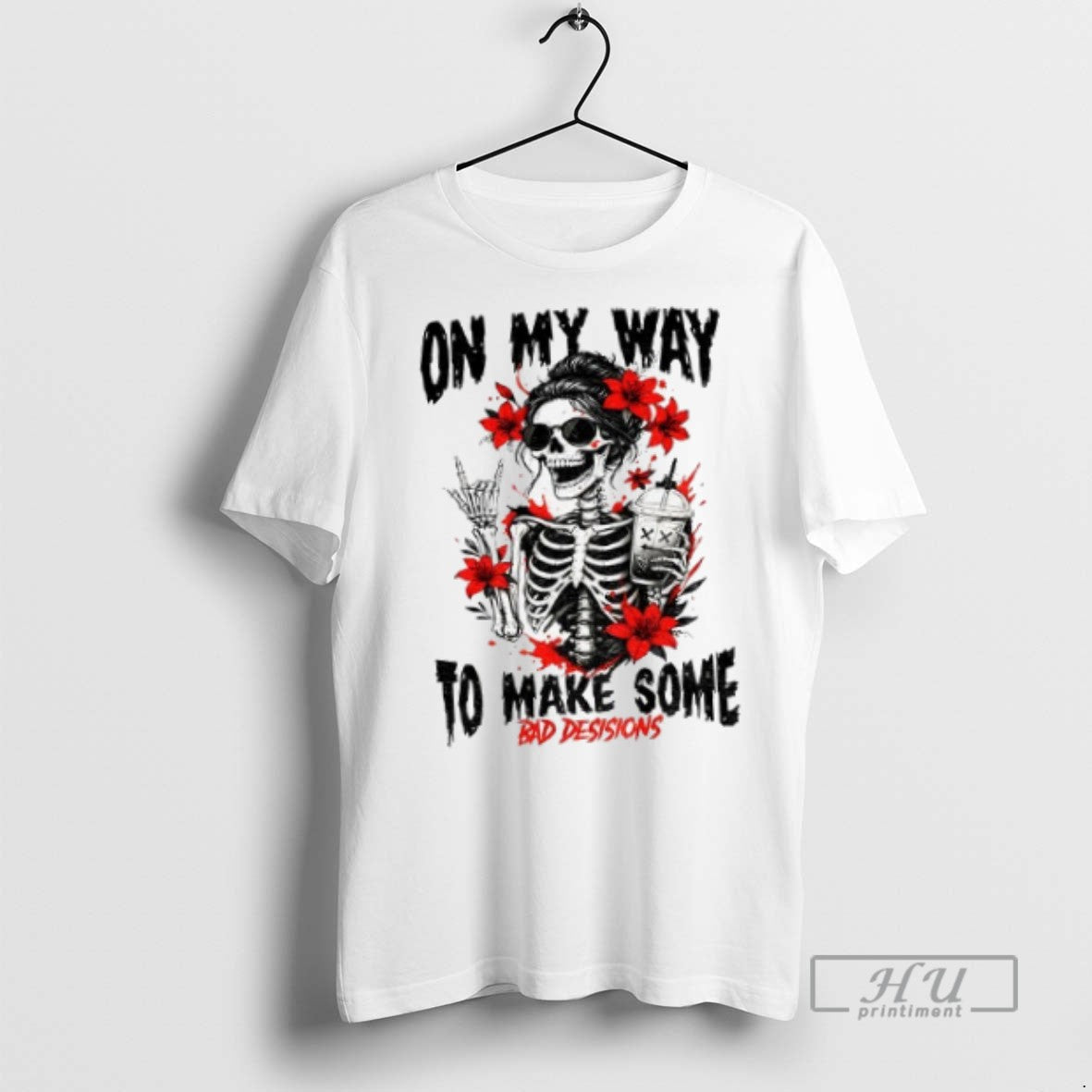 Officials Skeleton On My Way To Make Some Bad - Adult & Kids T-Shirts, Sweatshirts & Hoodies apparel design preview 1