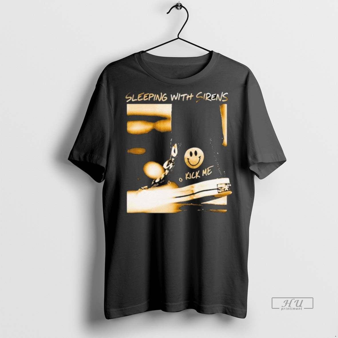 Officials Sleeping With Sirens Kick Me Shoes Smiley - Adult & Kids T-Shirts, Sweatshirts & Hoodies apparel design preview 1