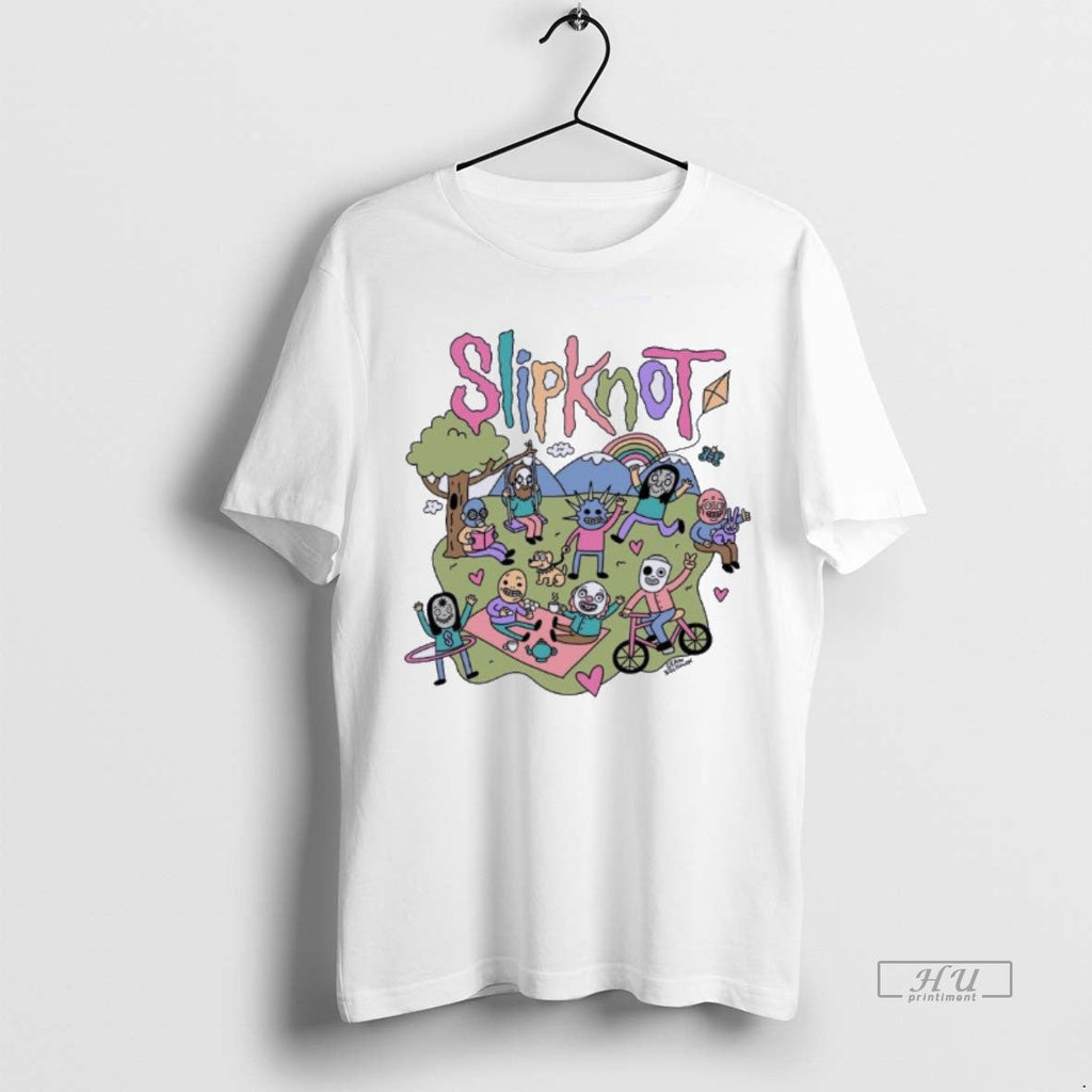 Officials Slipknot X Horror Movie Characters Summer - Adult & Kids T-Shirts, Sweatshirts & Hoodies apparel design preview 1