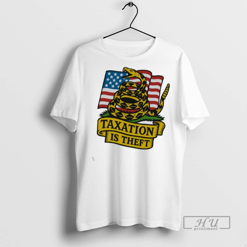 Officials Snake Taxation Is Theft Usa Flag - Adult & Kids T-Shirts, Sweatshirts & Hoodies apparel design preview 1