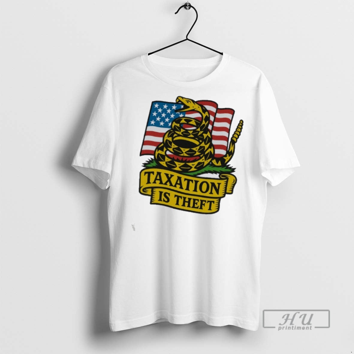 Officials Snake Taxation Is Theft Usa Flag - Adult & Kids T-Shirts, Sweatshirts & Hoodies apparel design preview 1