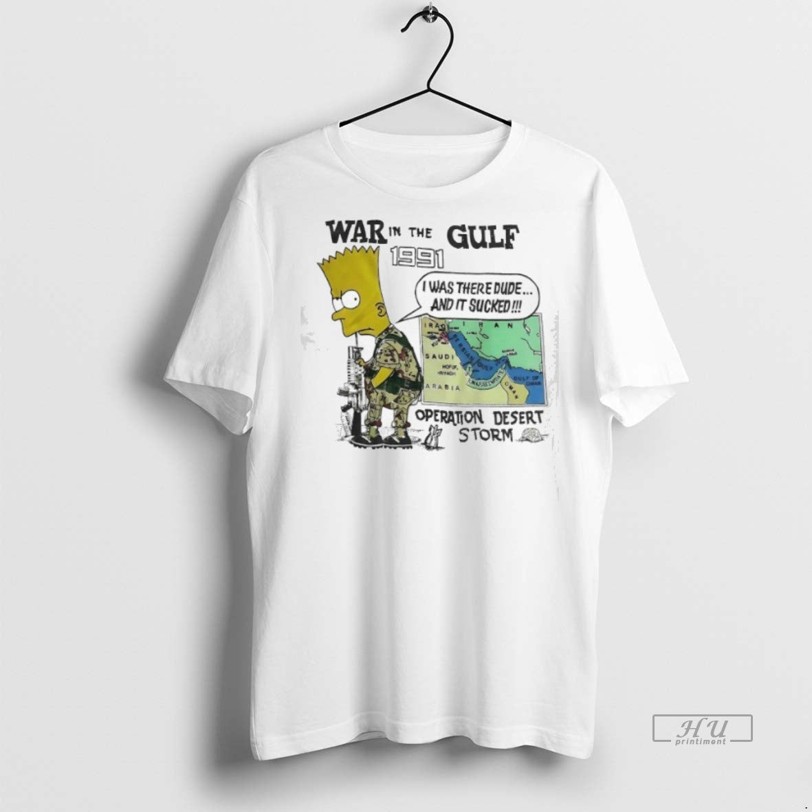 Officials Soldier Bart War In The Gulf 1991 Operation - Adult & Kids T-Shirts, Sweatshirts & Hoodies apparel design preview 1